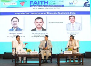 नई दिल्ली के होटल ताज में आयोजित फेथ कांक्लेव 2026 में छत्तीसगढ़ पर्यटन की प्रभावशाली प्रस्तुति, राष्ट्रीय पर्यटन मानचित्र पर मजबूत हुई प्रदेश की पहचान….